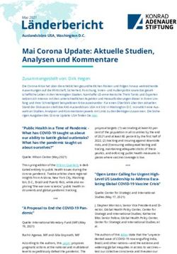 Mai Corona Update: Aktuelle Studien, Analysen und Kommentare - Konrad-Adenauer-Stiftung