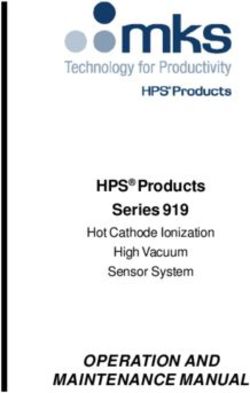OPERATION AND MAINTENANCE MANUAL - HPS Products Series 919 Hot Cathode Ionization