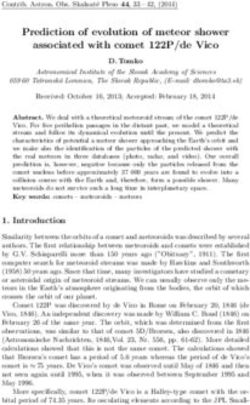 Prediction of evolution of meteor shower associated with comet 122P/de Vico