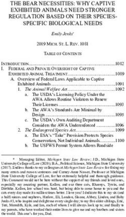 THE BEAR NECESSITIES: WHY CAPTIVE EXHIBITED ANIMALS NEED STRONGER REGULATION BASED ON THEIR SPECIES-SPECIFIC BIOLOGICAL NEEDS - Digital Commons ...