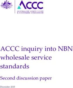ACCC inquiry into NBN wholesale service standards - Second discussion paper December 2018