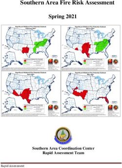 Southern Area Fire Risk Assessment Spring 2021 - Southern Area Coordination Center