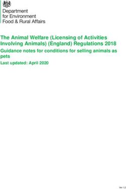 The Animal Welfare (Licensing of Activities Involving Animals) (England) Regulations 2018 Guidance notes for conditions for selling animals as ...