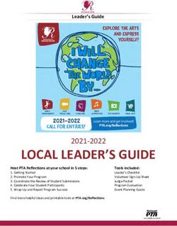 LOCAL LEADER'S GUIDE 2021-2022 - Leader's Guide - California State PTA