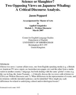 Science or Slaughter? Two Opposing Views on Japanese Whaling: A Critical Discourse Analysis.