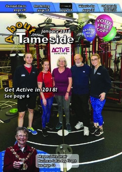Get Active in 2018! See page 6 - January 2018 - About Tameside