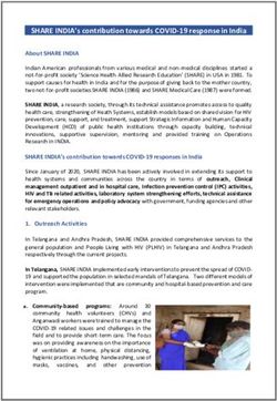 SHARE INDIA's contribution towards COVID-19 response in India