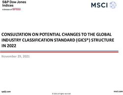 CONSULTATION ON POTENTIAL CHANGES TO THE GLOBAL INDUSTRY CLASSIFICATION STANDARD (GICS) STRUCTURE IN 2022 - November 29, 2021