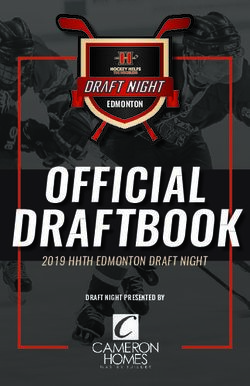 DRAFTBOOK OFFICIAL 2019 HHTH EDMONTON DRAFT NIGHT - Hockey Helps The ...