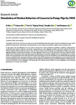 Simulation of Motion Behavior of Concrete in Pump Pipe by DEM
