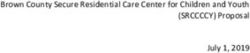 Brown County Secure Residential Care Center for Children and Youth (SRCCCCY) Proposal July 1, 2019 - WI DOC