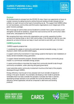 CARES FUNDING CALL 2020 - Local Energy Scotland