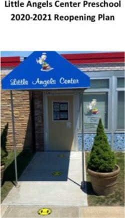 Little Angels Center Preschool 2020-2021 Reopening Plan