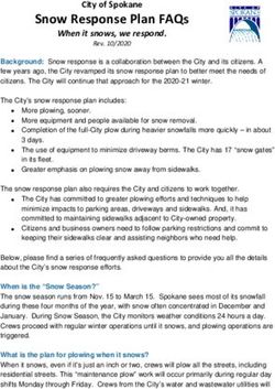 Snow Response Plan FAQs - City of Spokane