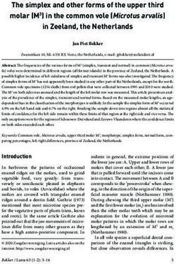 The simplex and other forms of the upper third molar (M3) in the common vole (Microtus arvalis) in Zeeland, the Netherlands - De ...