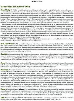 Instructions for Authors 2021 - In Vivo