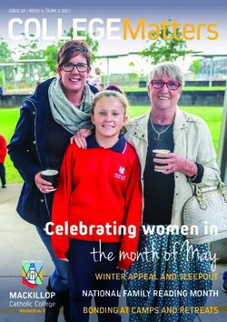 The month of May Celebrating women in - WINTER APPEAL AND SLEEPOUT NATIONAL FAMILY READING MONTH - MacKillop Catholic College