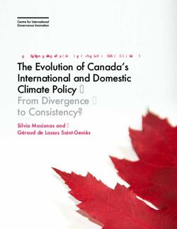The Evolution of Canada's International and Domestic Climate Policy From Divergence to Consistency? - Silvia Maciunas and Géraud de Lassus ...