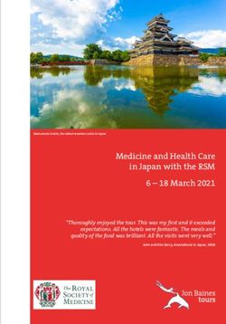 Medicine and Health Care in Japan with the RSM 6 - 18 March 2021 - Jon ...