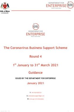 The Coronavirus Business Support Scheme Round 4 Guidance - 1st January to 31st March 2021