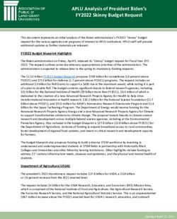 APLU Analysis of President Biden's FY2022 Skinny Budget Request