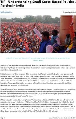 TIF - Understanding Small Caste-Based Political Parties in India - Understanding Small Caste-Based Political Parties in India ...