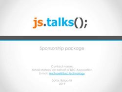 Js.talks(); Sponsorship package - Contact name: Mihail Mateev on behalf of BSC Association