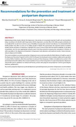 Recommendations for the prevention and treatment of postpartum depression