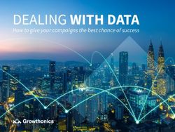 DEALING WITH DATA How to give your campaigns the best chance of success - Growthonics