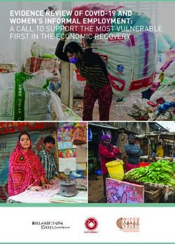 EVIDENCE REVIEW OF COVID-19 AND WOMEN'S INFORMAL EMPLOYMENT: A CALL TO SUPPORT THE MOST VULNERABLE FIRST IN THE ECONOMIC RECOVERY