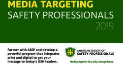 MEDIA TARGETING SAFETY PROFESSIONALS 2019 - Partner with ASSP and develop a powerful program that integrates print and digital to get your message ...