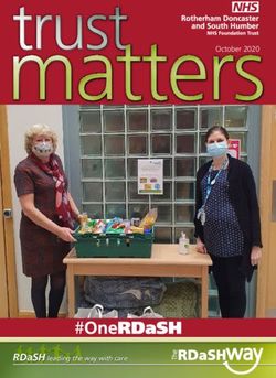 OCTOBER 2020 - RDASH LEADING THE WAY WITH CARE - ROTHERHAM DONCASTER AND SOUTH HUMBER ...