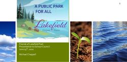 Friends of Lakefield Park Presentation to Selwyn Council June 15th, 2021 Michael Chappell