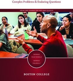 Complex Problems & Enduring Questions - expand your world expand yourself - spring 2021 courses for first-year students - Boston College