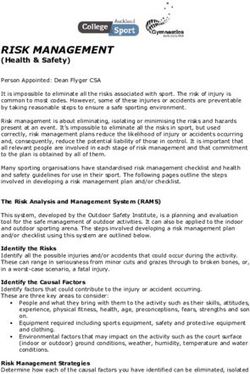 RISK MANAGEMENT (Health & Safety) - College Sport Auckland