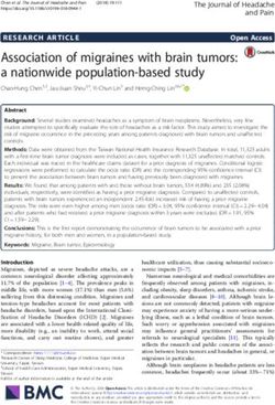 Association of migraines with brain tumors: a nationwide population-based study - The Journal of ...