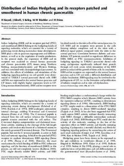 Distribution of Indian Hedgehog and its receptors patched and smoothened in human chronic pancreatitis