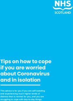 Tips on how to cope if you are worried about Coronavirus and in isolation - This advice is for you if you are self-isolating and experiencing much ...