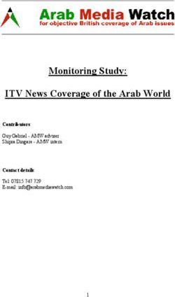 Monitoring Study: ITV News Coverage of the Arab World - Contributors: Guy Gabriel AMW adviser Shipra Dingare AMW intern