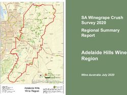 Adelaide Hills Wine Region - SA Winegrape Crush Survey 2020 Regional Summary Report - The Wine Grape Council of SA