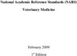 National Academic Reference Standards (NARS) Veterinary Medicine - February 2009 1st Edition