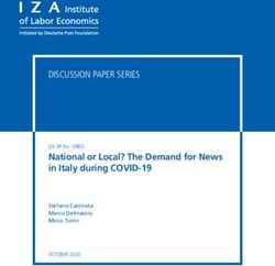 National or Local? The Demand for News in Italy during COVID-19 - IZA DP No. 13805 OCTOBER 2020 - Institute ...