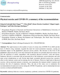 Physical exercise and COVID-19: a summary of the recommendations - AIMS Press
