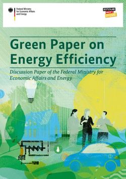 Green Paper on Energy Efficiency - Discussion Paper of the Federal Ministry for Economic Affairs and Energy - BMWi