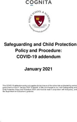 Safeguarding and Child Protection Policy and Procedure: COVID-19 addendum January 2021