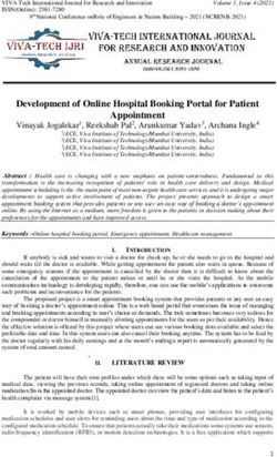 Development of Online Hospital Booking Portal for Patient