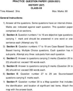 PRACTICE QUESTION PAPER 1 (2020-2021) - HISTORY (027) CLASS-XII