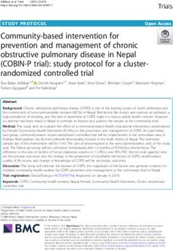 Community-based intervention for prevention and management of chronic obstructive pulmonary disease in Nepal (COBIN-P trial): study protocol for a ...