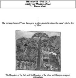 History 611 - Fall 2015 History of Modern Africa Dr. Trevor Getz - The railway station at Thies, Senegal, a key location in Sembene Ousmane's ...