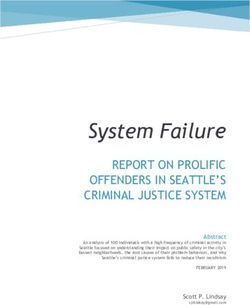 System Failure REPORT ON PROLIFIC OFFENDERS IN SEATTLE'S CRIMINAL JUSTICE SYSTEM - Crosscut